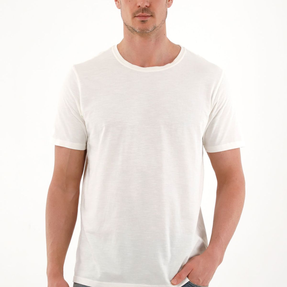 TENNIS - Camiseta en tela jersey crudo para hombre