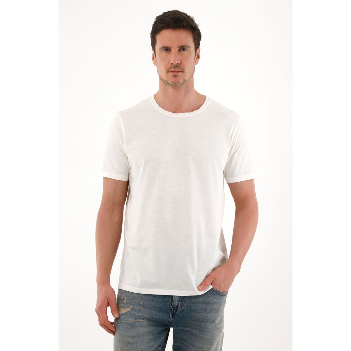 TENNIS - Camiseta en tela jersey crudo para hombre