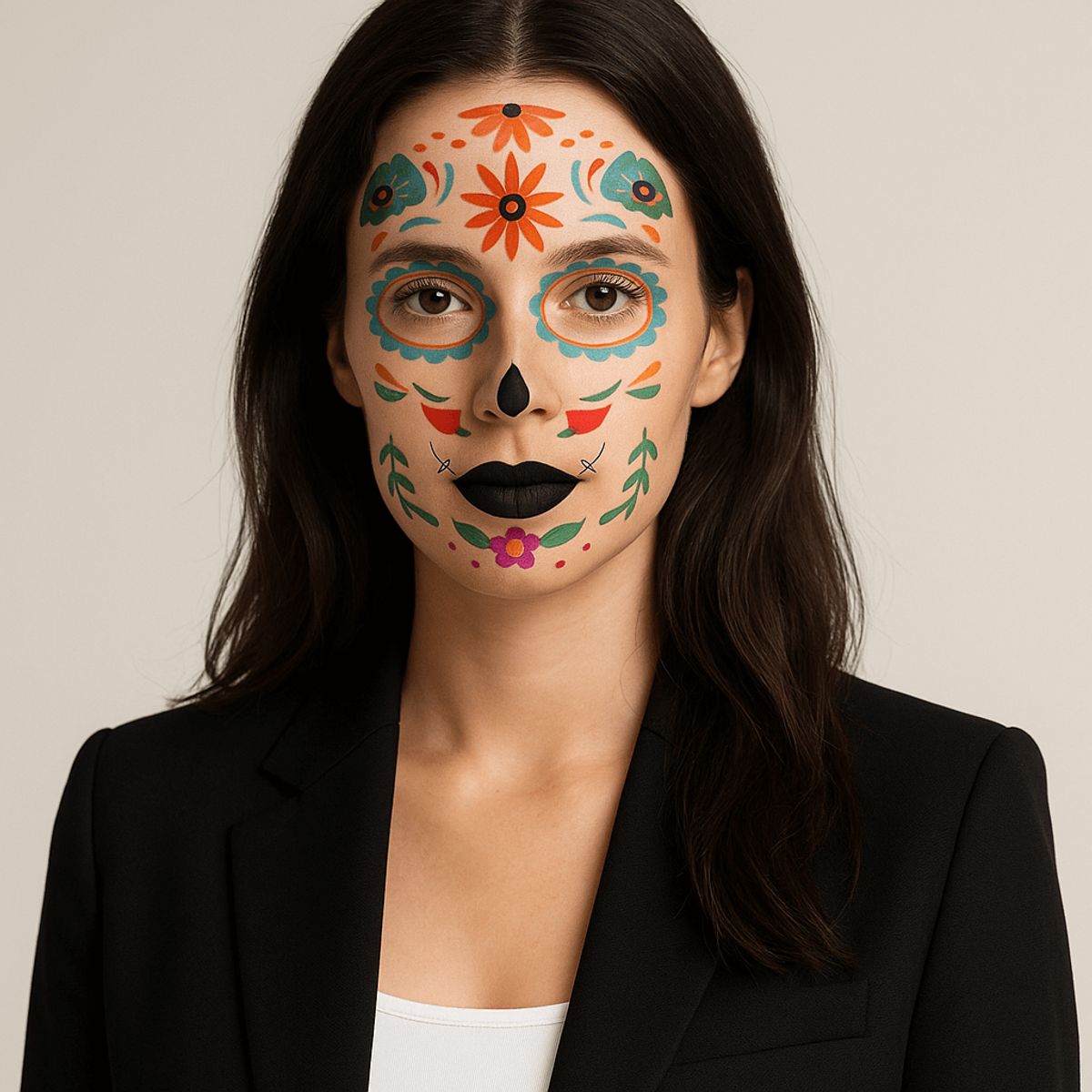 FRIOLENTA - Disfraz Halloween Catrina Mexicana Halloween Hippie