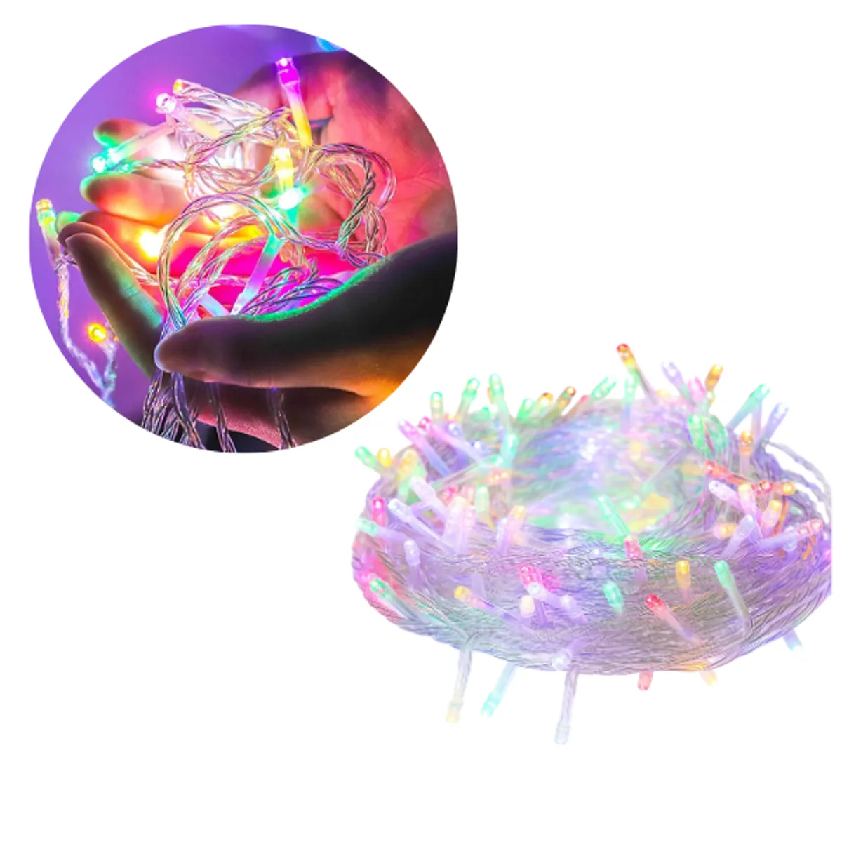 ADQUIERELO YA - Extensión Luz LED Lineal Color 200 Luces 14 Metros Cable Transp 1442