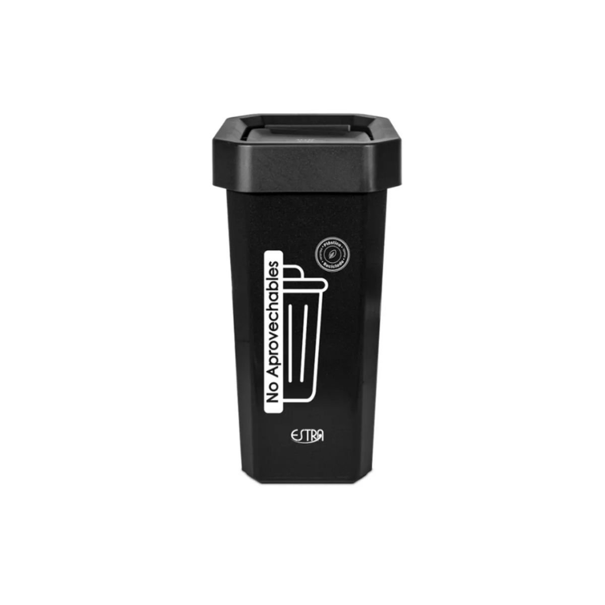 ESTRA - Papelera Ecobins Vaiven 10L Negro Poli No Aprovechable