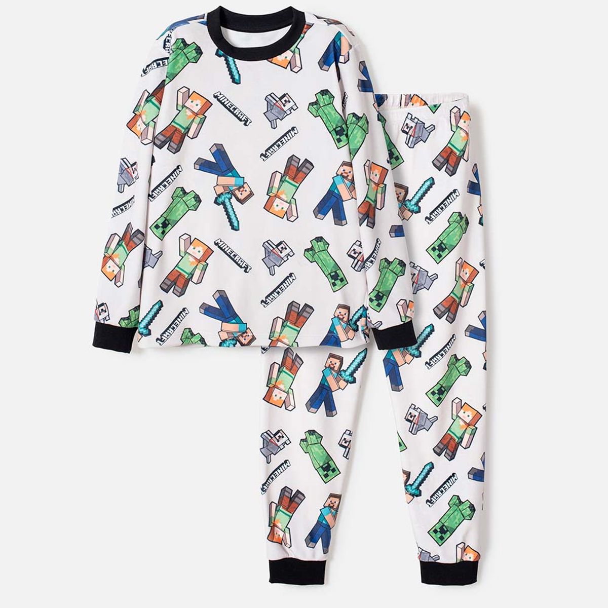MINECRAFT - Pijama Minecraft con pantalón largo para niño