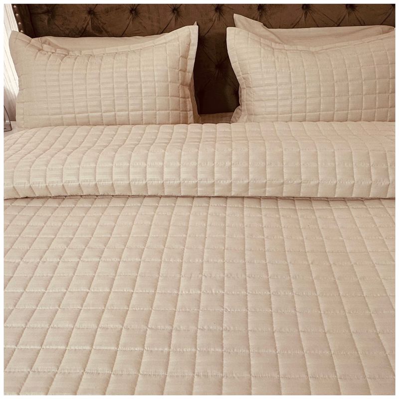 KARYTEX - Edredón Quilt Doble Faz con Diseño de Cuadros