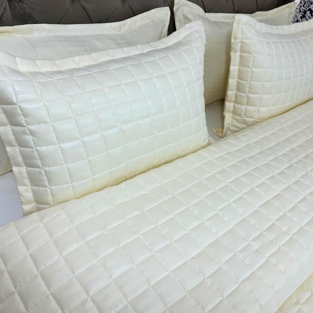 KARYTEX - Edredón Quilt Doble Faz con Diseño de Cuadros