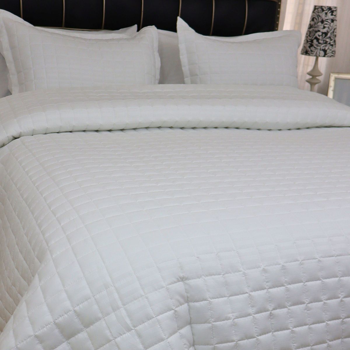 KARYTEX - Edredón Quilt Doble Faz con Diseño de Cuadros