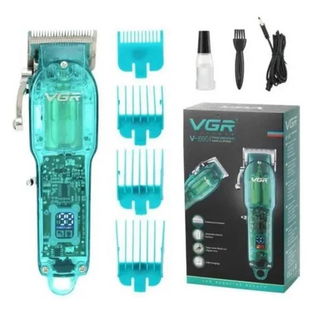 GENERICO - Máquina de Corte de Cabello Profesional VGR-660 Recargable