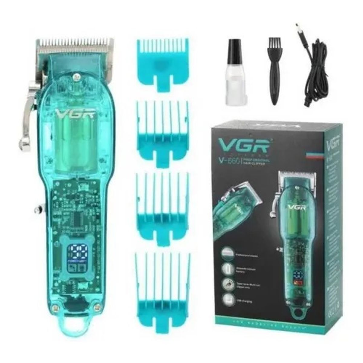 GENERICO - Máquina de Corte de Cabello Profesional VGR-660 Recargable