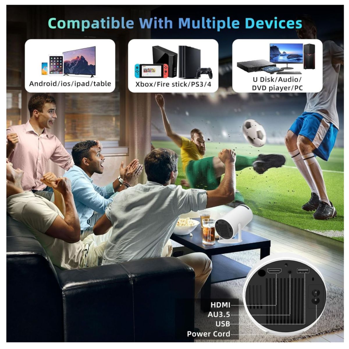 GENERICO - Hy300 Pro Proyector Inteligente Android 11 Wifi Bt 400ansi