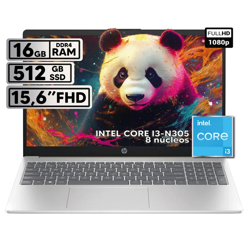 HP - PORTÁTIL HP INTEL CORE I3-N305 16GB RAM 512GB SSD 15 FHD GRIS