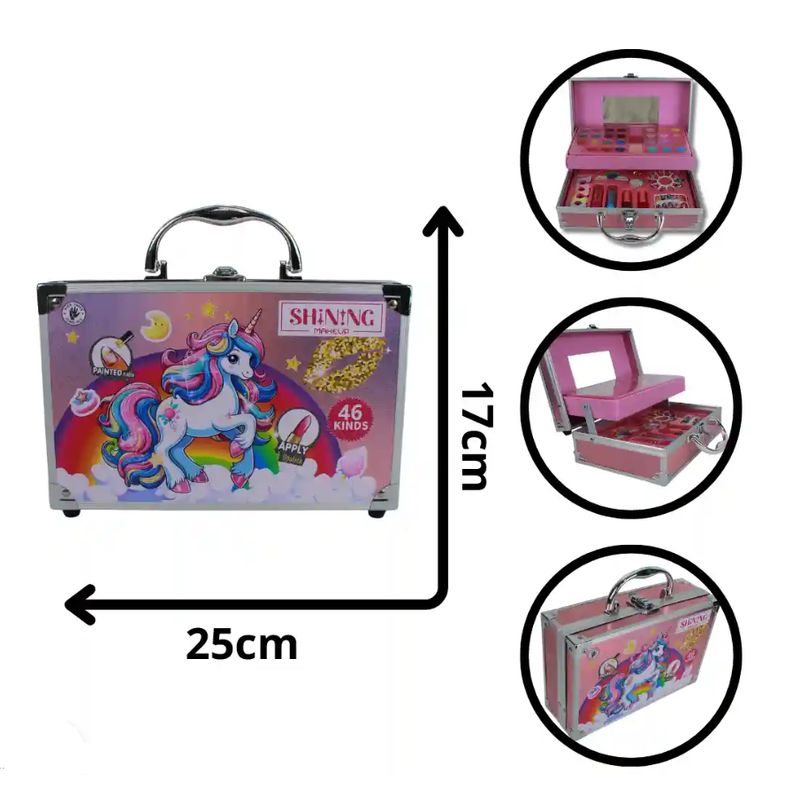 SWISSHOME - SET DE MAQUILLAJE INFANTIL JUEGO NIÑAS +3 AÑOS