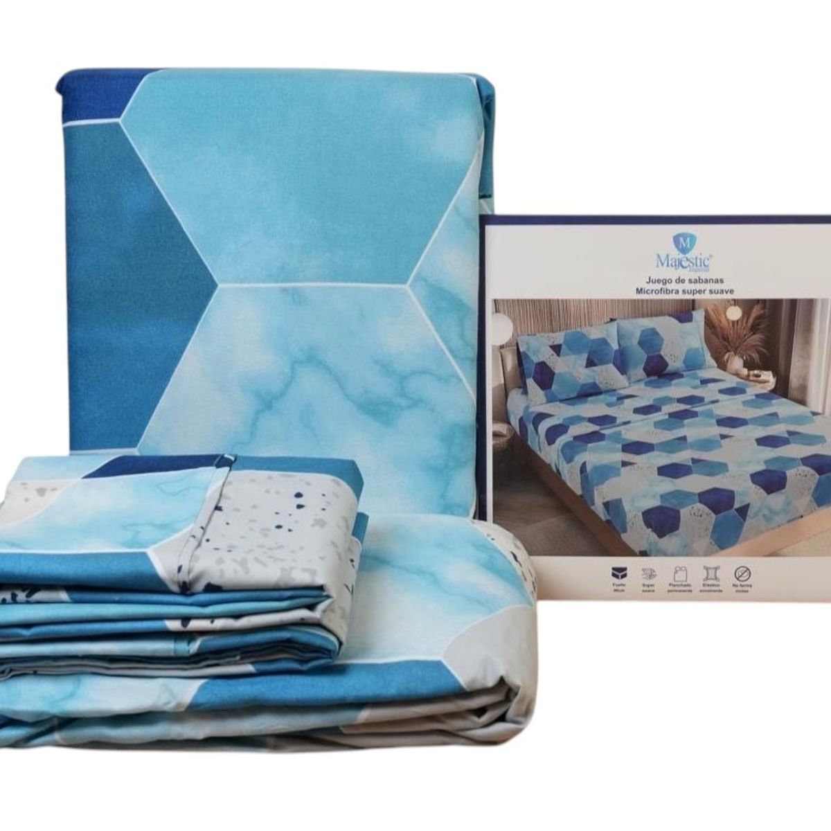 MAJESTIC IMPERIAL - Juego De Sabanas Majestic Cama Semidoble 200 Hilos, Súper Suave