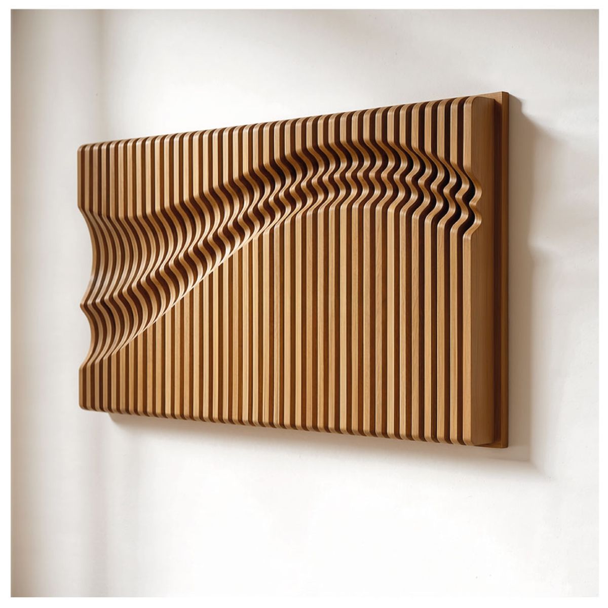 GENERICO - Cuadro Escultórico Decorativo en Aglomerado Café Claro  Diseño Plano Seriado