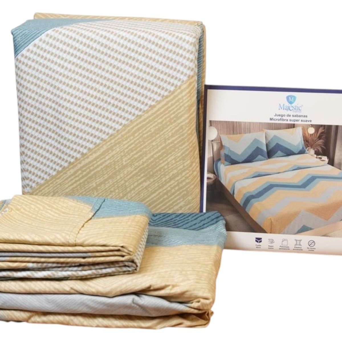 MAJESTIC IMPERIAL - Juego De Sabanas Majestic Cama Semidoble 200 Hilos, Súper Suave