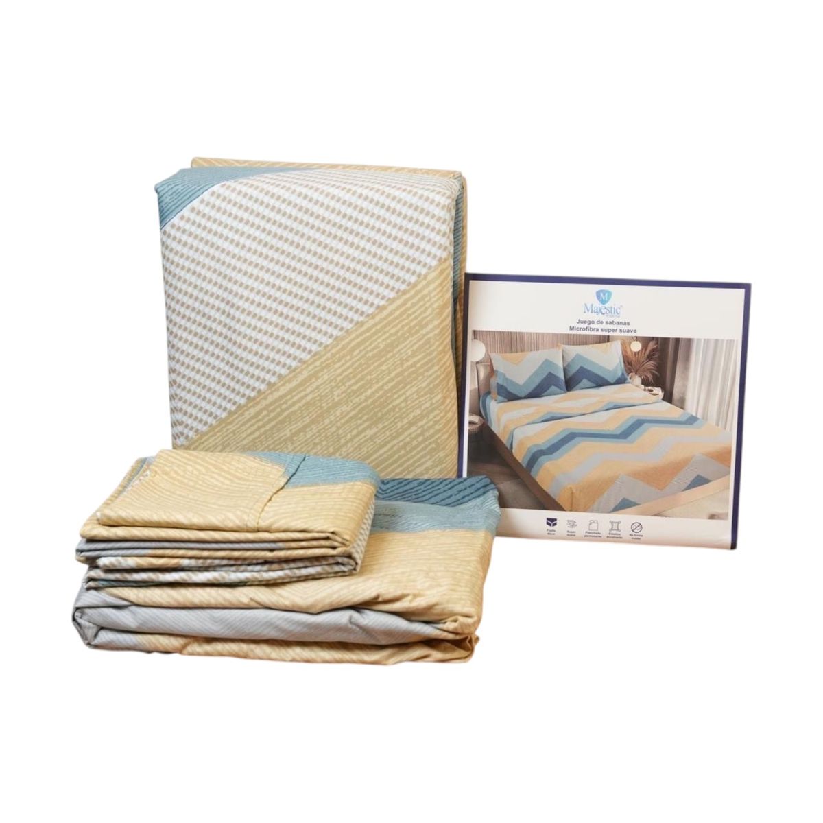 MAJESTIC IMPERIAL - Juego De Sabanas Majestic Cama Semidoble 200 Hilos, Súper Suave