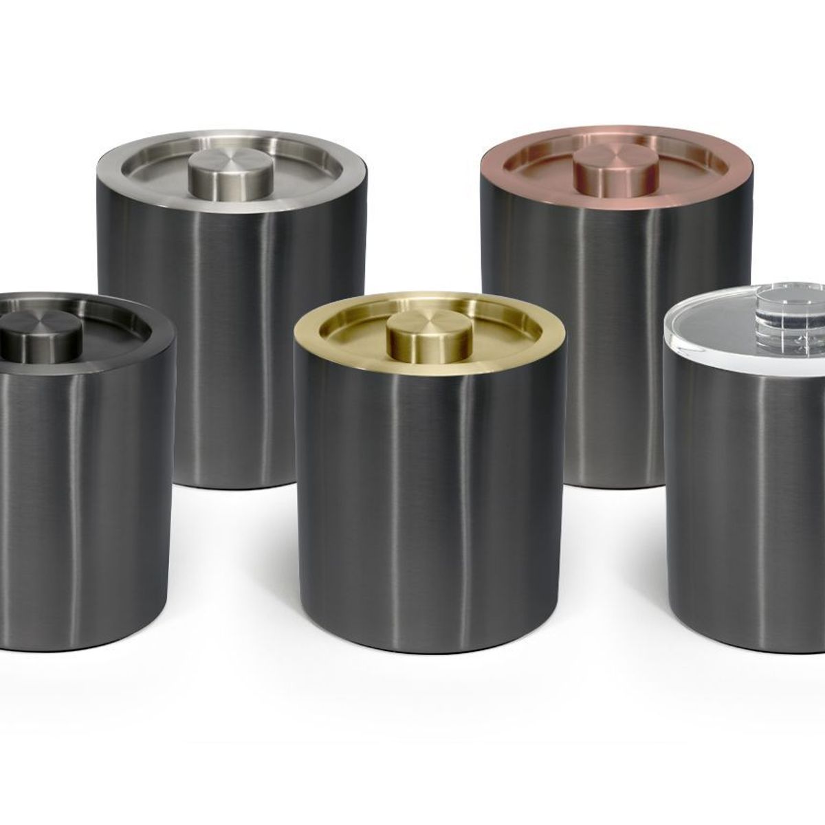 FOH - Cubeta de acero inoxidable para hielo - Pack de 4 unidades