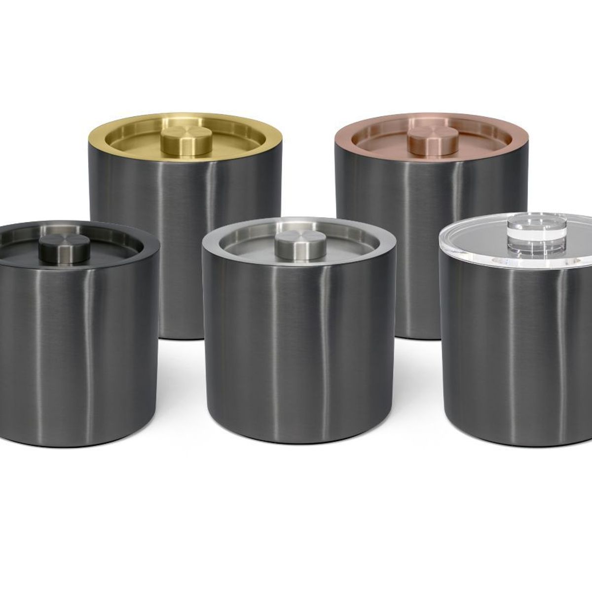 FOH - Cubeta de Hielo de 3 qt - Acero Inoxidable - Pack de 4 pcs