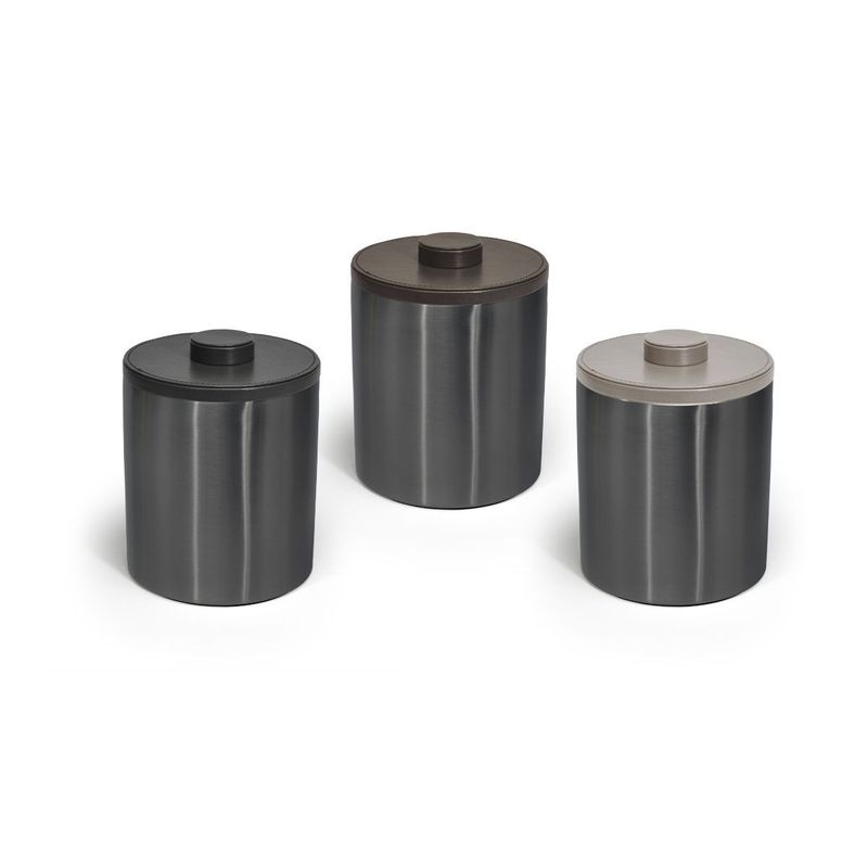 FOH - Cubeta de Hielo Redonda Acero Inoxidable - 2 qt Pack de 4 pcs