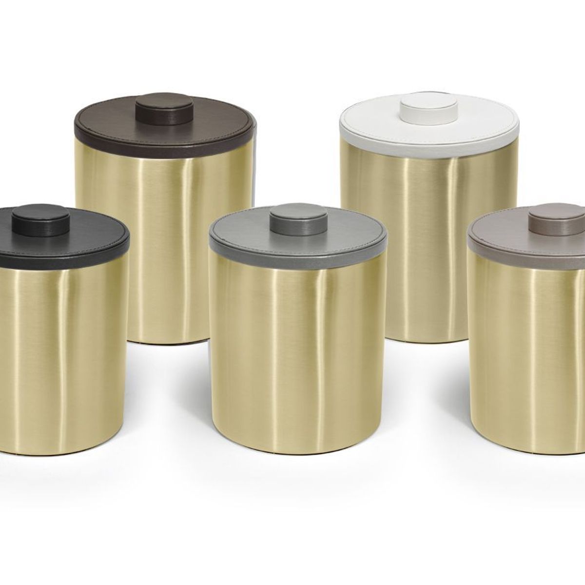 FOH - Cubeta de Hielo Redonda de Acero Inoxidable - Pack de 4 pcs