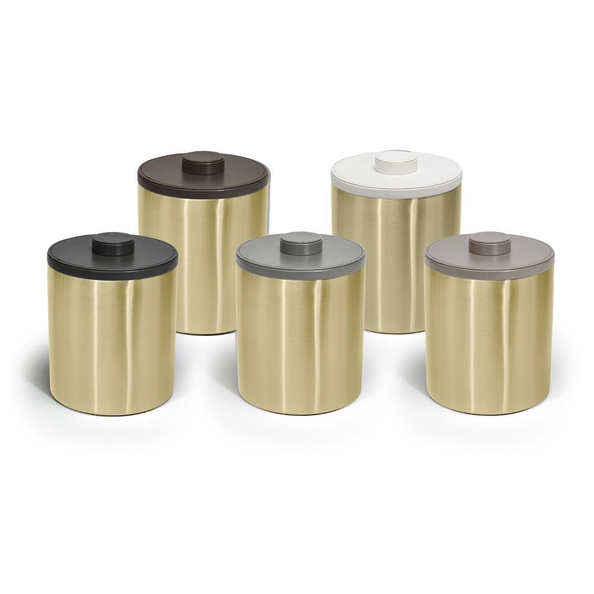 FOH - Cubeta de Hielo Redonda de Acero Inoxidable - Pack de 4 pcs