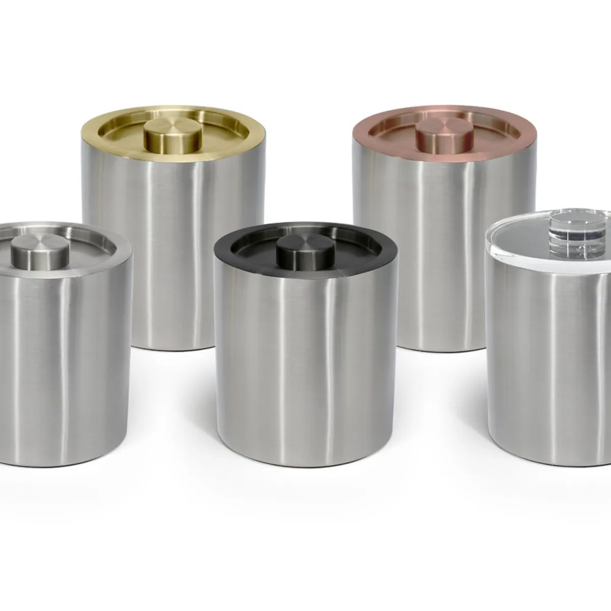 FOH - Cubeta de Hielo Acero Inoxidable 2 qt - Pack de 4 unidades