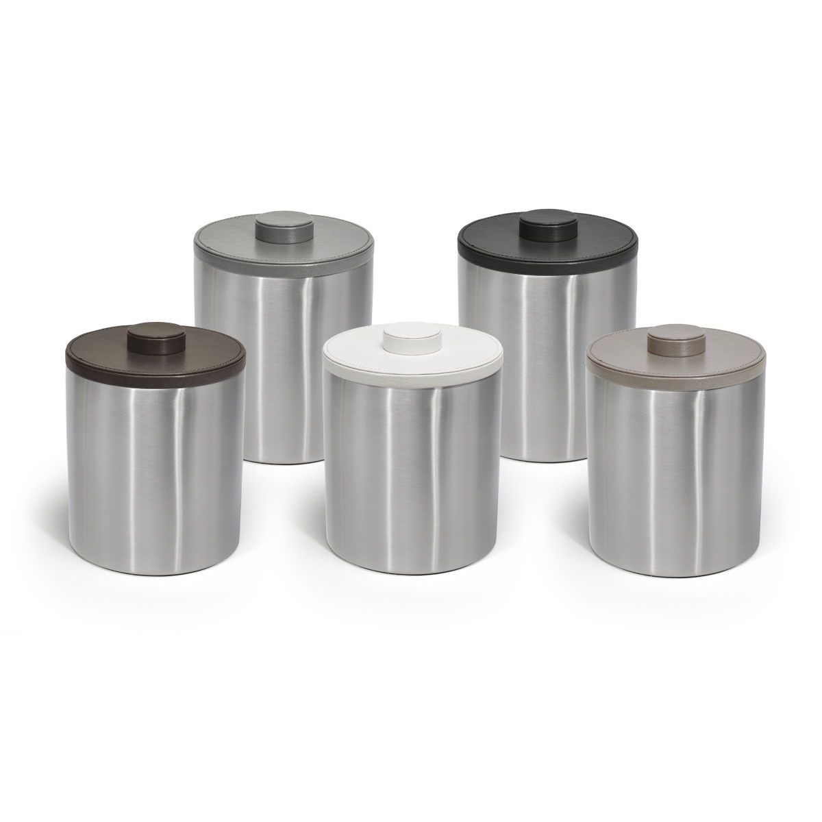 FOH - Cubeta de Hielo Redondos de Acero Inoxidable - Pack de 4 pcs