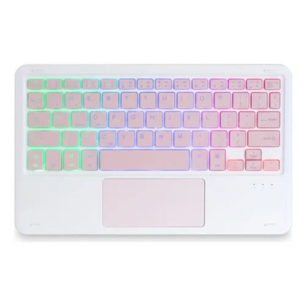GENERICO - Teclado Bluetooth RGB Para Tablet- celular-pc ROSA