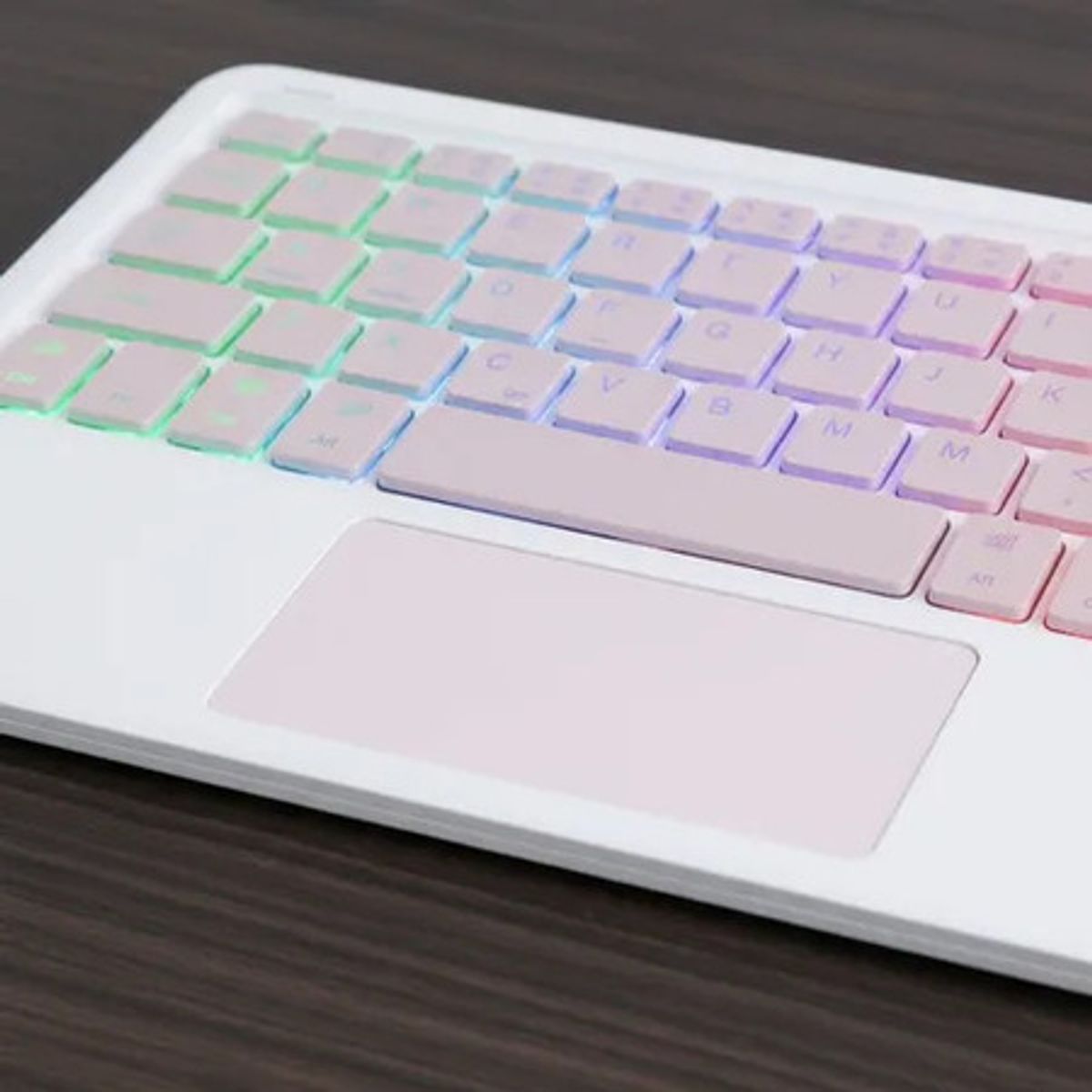 GENERICO - Teclado Bluetooth RGB Para Tablet- celular-pc ROSA