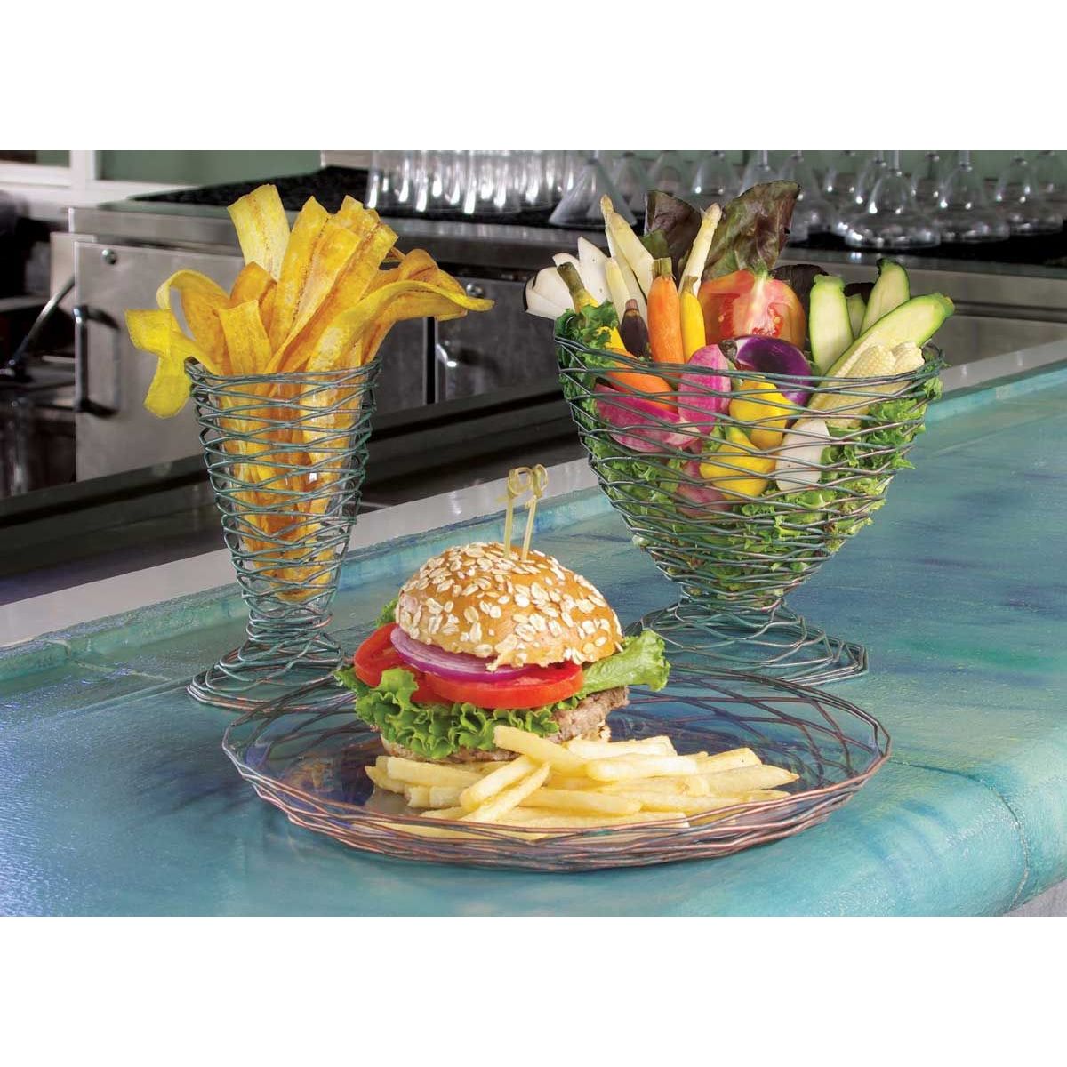 FOH - Cesta Patina 16 Tamaño - Profundo Paquete x 4 Piezas