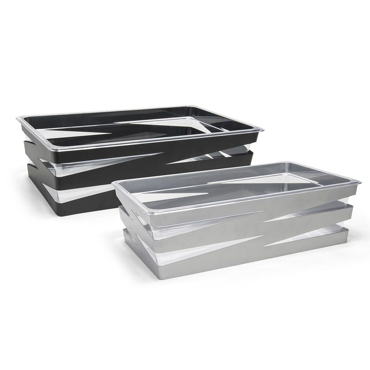 FOH - Juego de Cesta Zig Zag - Profundas - Pack de 2 piezas