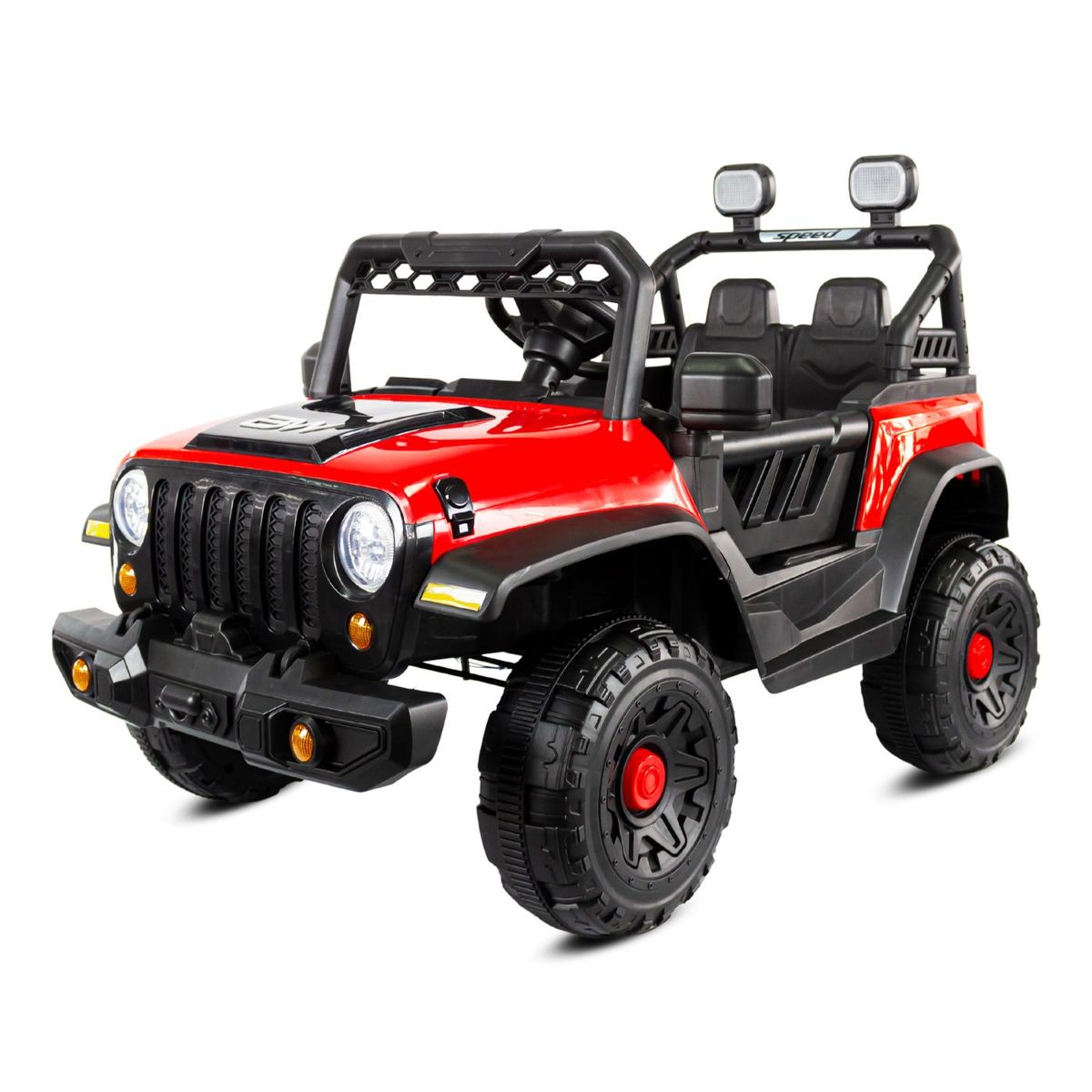 PRINSEL - Carro Eléctrico Rubicon 12v Prinsel Llantas En Goma Rojo