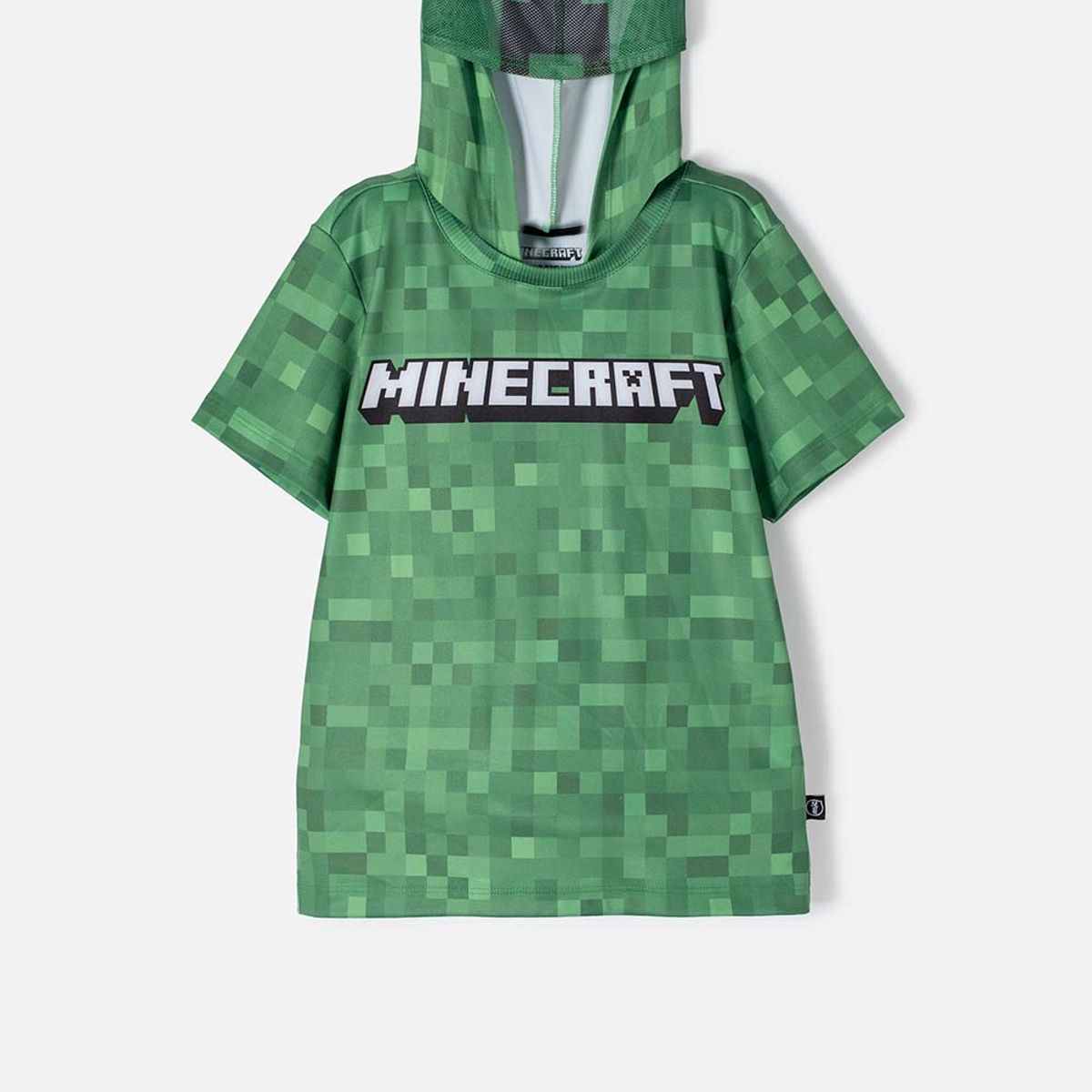 MINECRAFT - Camiseta de Minecraft con capucha verde para niño