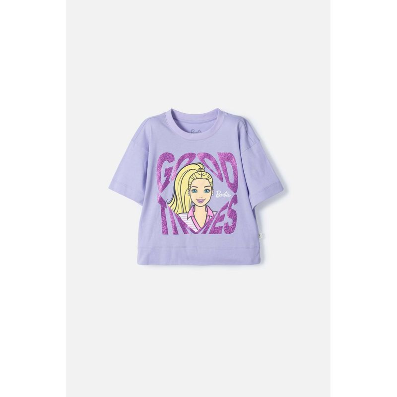 MATTEL - Camiseta de Barbie lavanda con mirella para niña