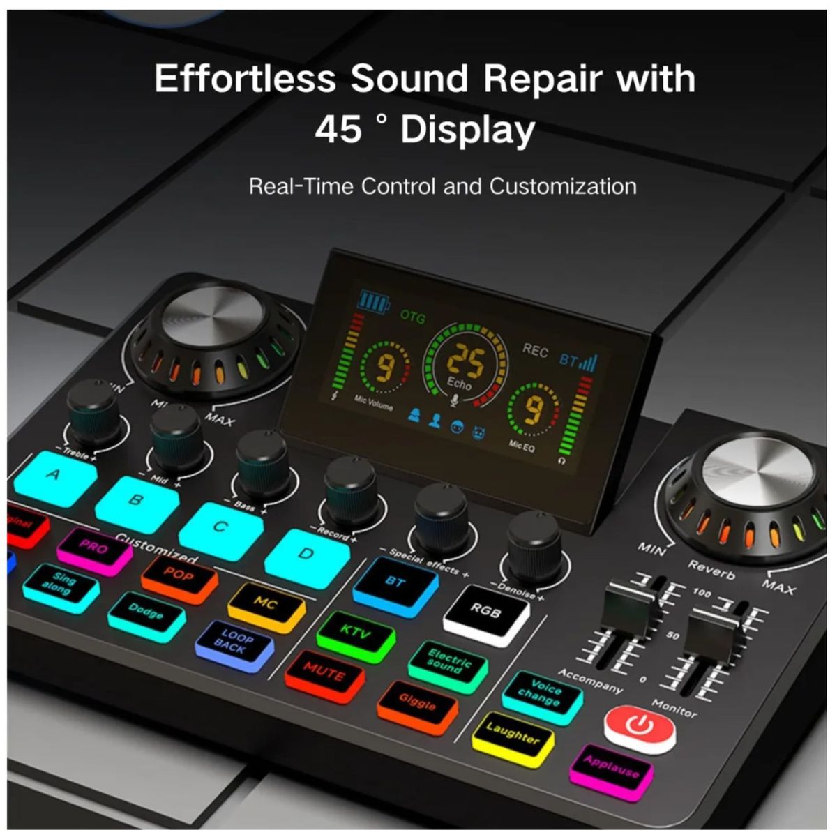 COLME TECHNOLOGY HOME - Mezclador De Audio Pro Amplificador Tarjeta Sonido 48v F668