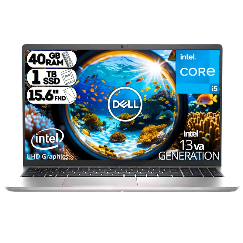 DELL - PORTÁTIL DELL INTEL CORE I5 1334U 1TB SSD 40GB RAM 156 FHD PLATINUM SILVER
