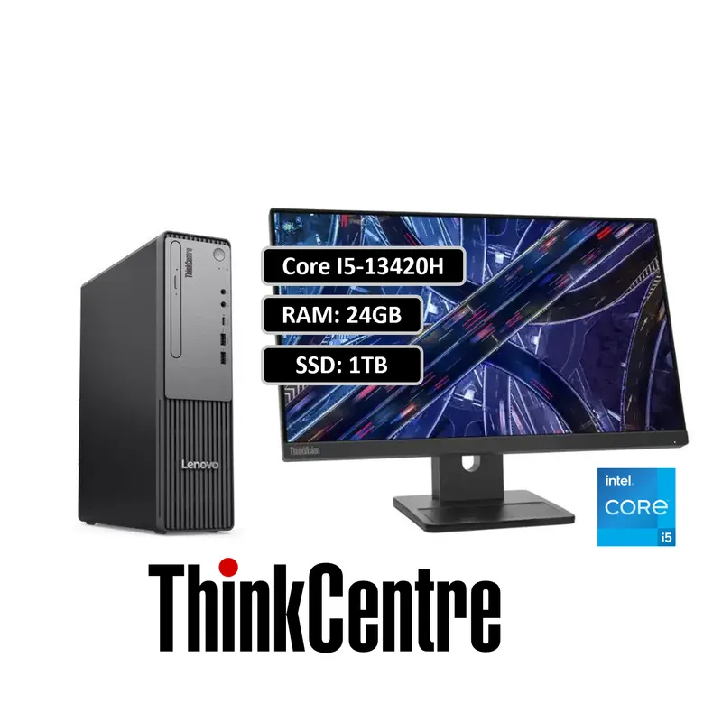 LENOVO - PC LENOVO SFF THINKCENTRE NEO CORE I5 13420H 24GB DDR5 1TB WIN11 MONITOR 21.5