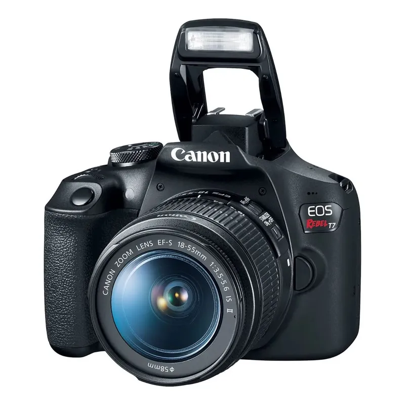 CANON - Canon Eos Rebel Kit T7 + Lente 18-55mm Is Ii Dslr 24,1 Mp
