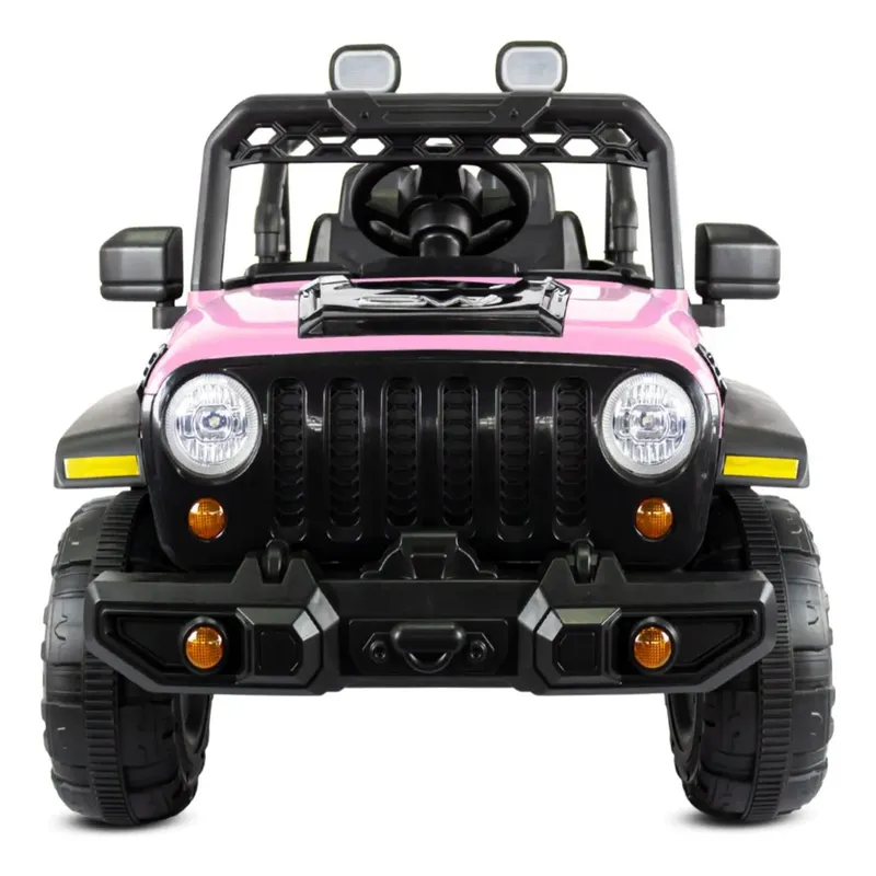 PRINSEL - Carro Eléctrico Rubicon 12v Prinsel Llantas En Goma Rosa
