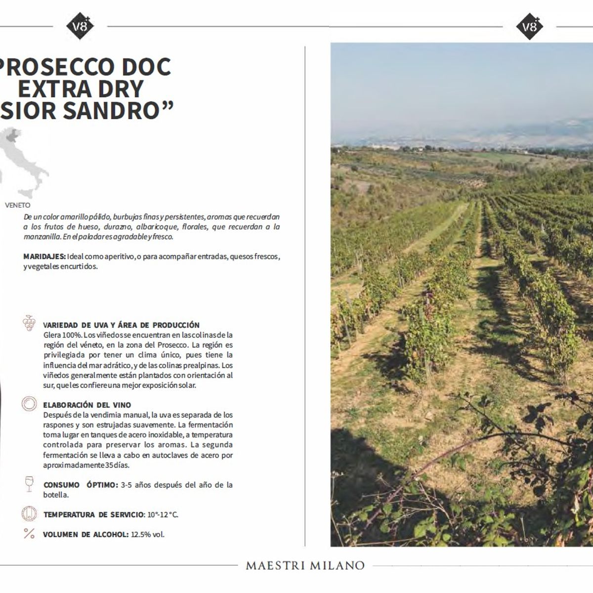 GENERICO - VINO ESPUMOSO PROSECCO DOC EXTRADRY SIOR SANDRO