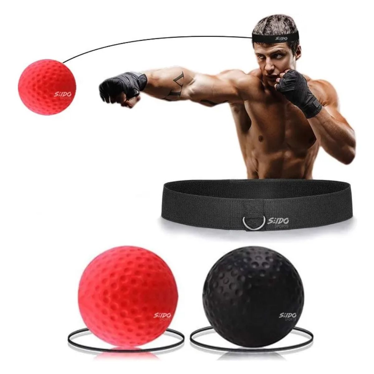 GENERICO - Bola Entrenamiento Boxeo Balon Cabeza Mejora Reflejos Indoor