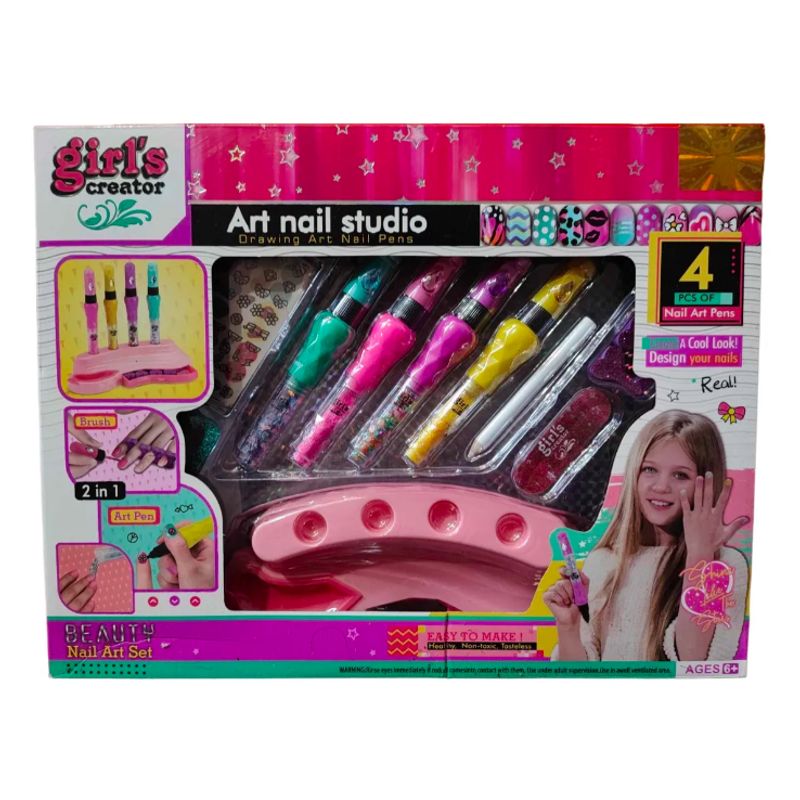 GENERICO - Plumas De Esmalte Juguete Niña Diseña Y Decoras Tus Uñas