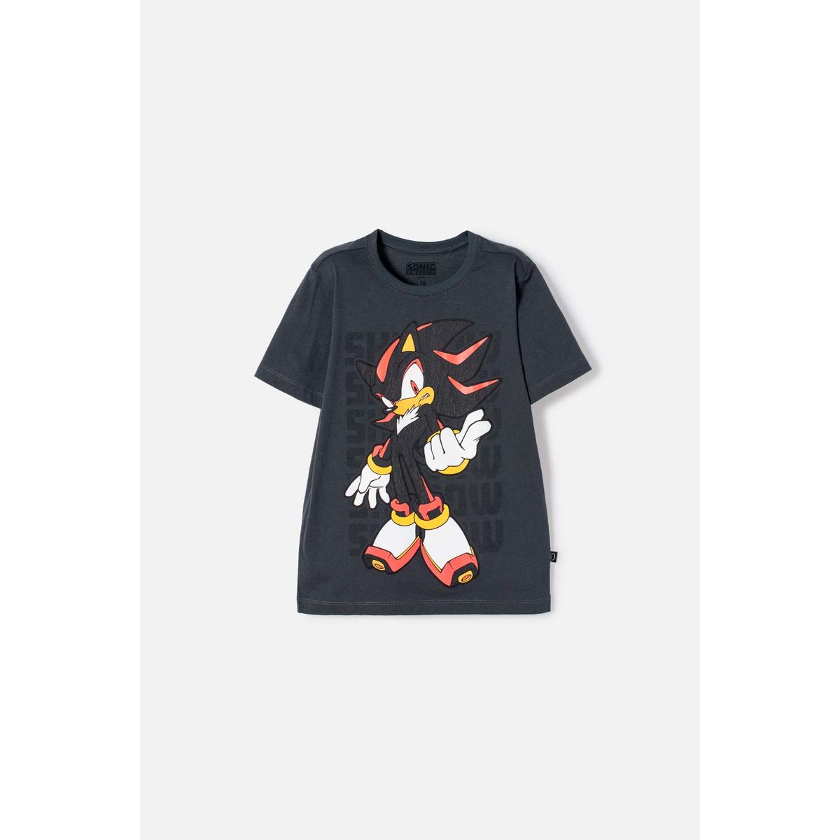 SONIC - Camiseta de Sonic manga corta gris para niño