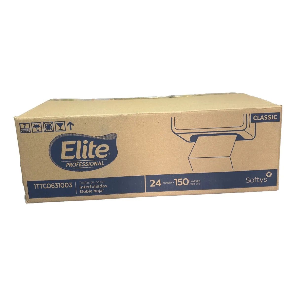ELITE - Toalla Para Manos En Z - Caja 24 Paquetes De 150 Hojas Elite