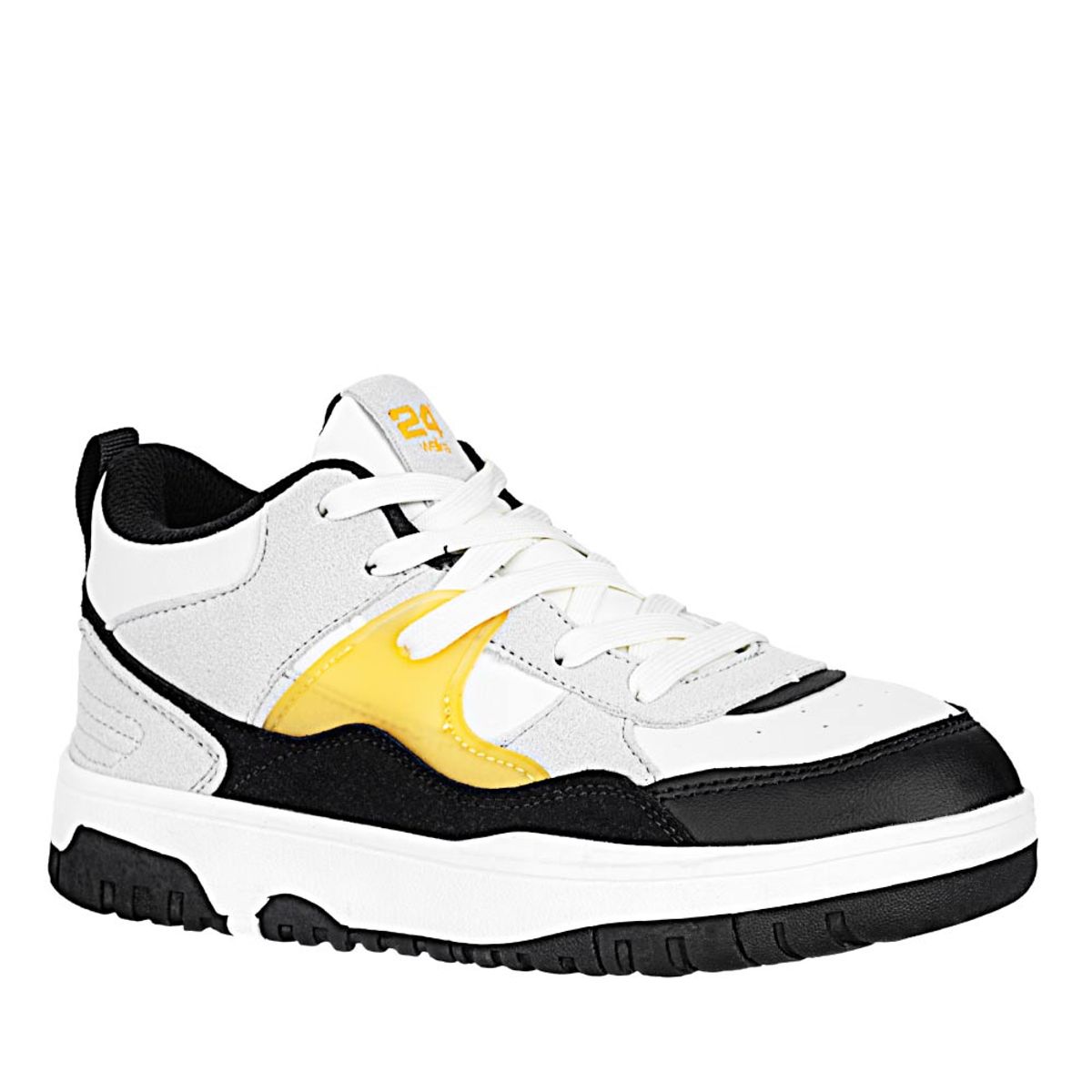 24 WALKS - Botabotin de niño 24 walks Blanco negro bota fuz bot 26-25-2 jun