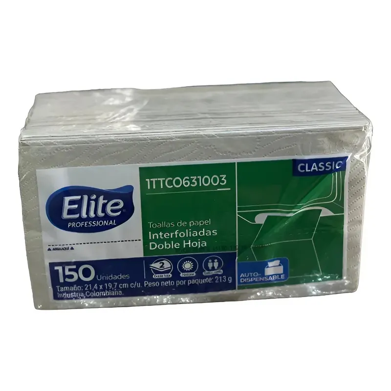 ELITE - Toalla Para Manos En Z - Paquete De 150 Hojas