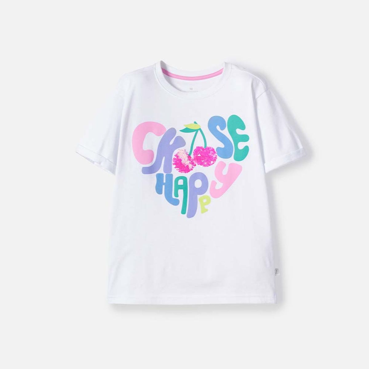 MIC - Camiseta de Mic manga corta blanco para niña