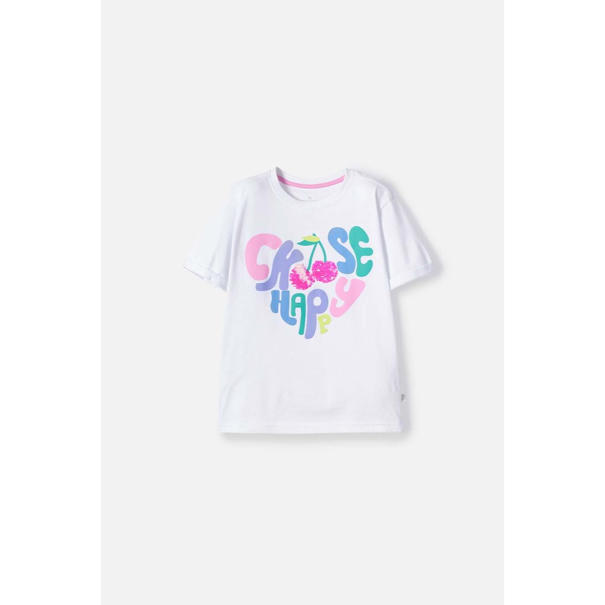 MIC - Camiseta de Mic manga corta blanco para niña