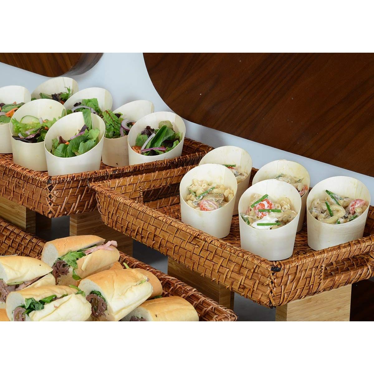 FOH - Vasos Inclinados Desechables 6 oz Servewise® - Pack 200 u  Naturales y Orgánicos