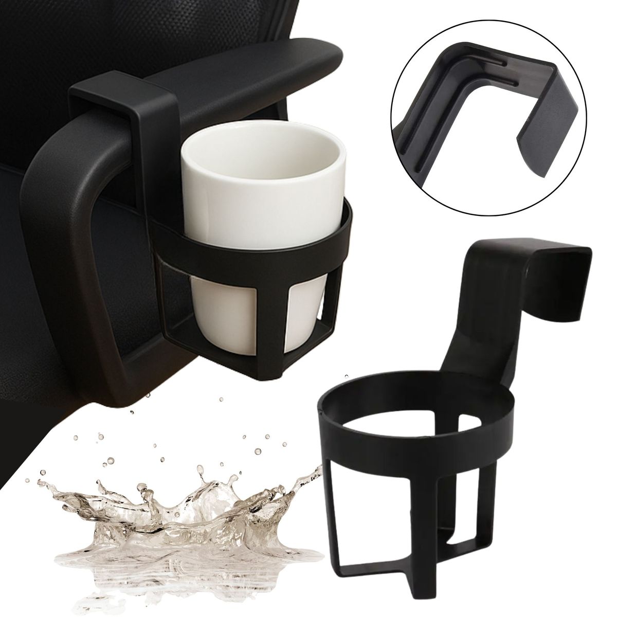 GENERICO - Soporte Colgante Multiusos Porta Bebidas para Automóvil
