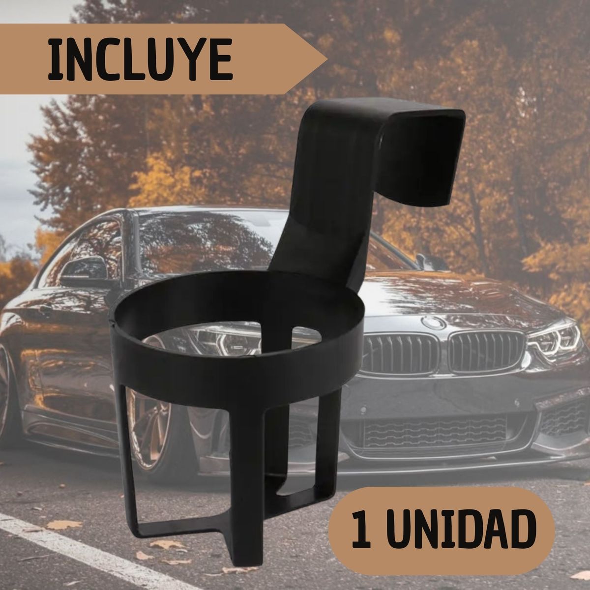 GENERICO - Soporte Colgante Multiusos Porta Bebidas para Automóvil