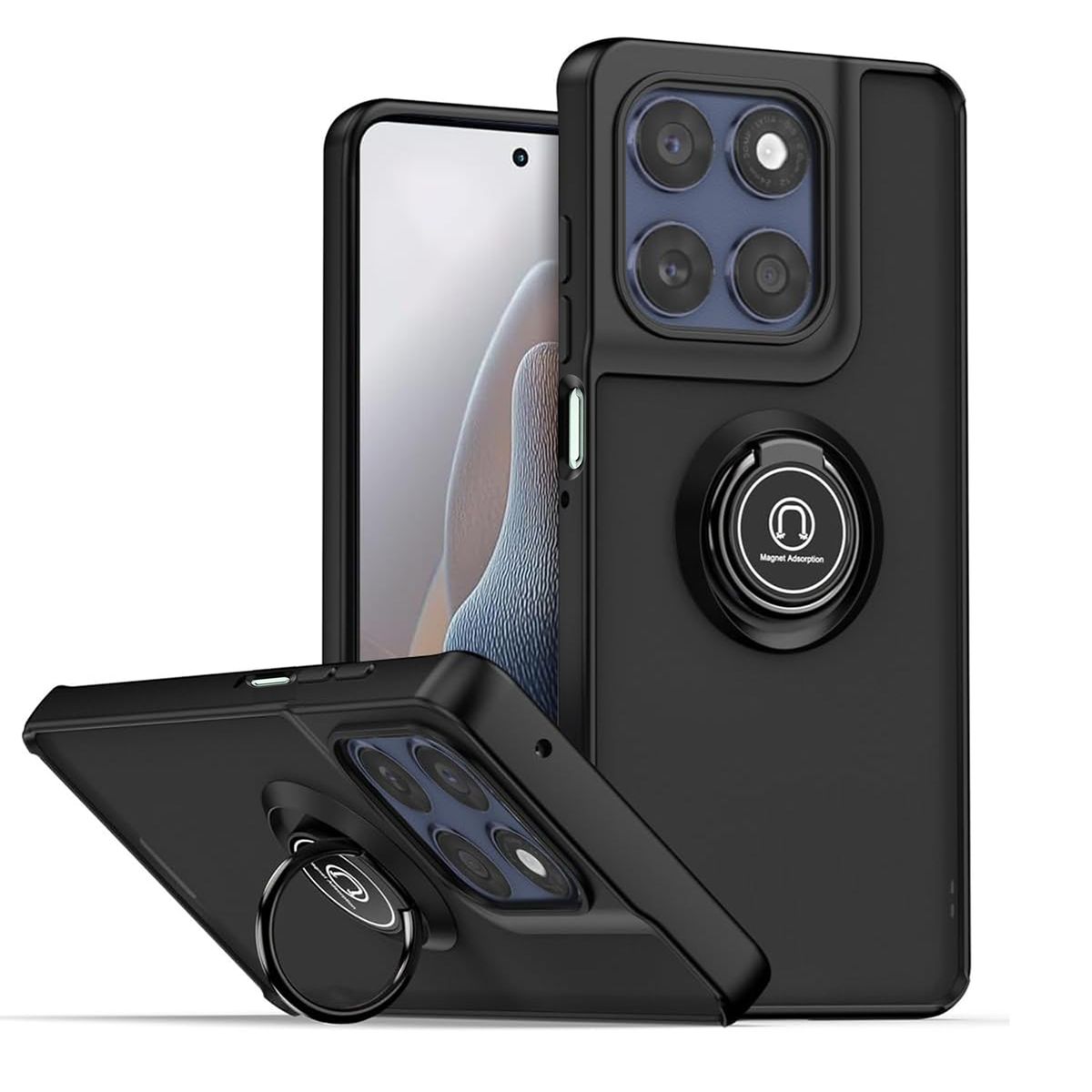 GENERICO - Funda Estuche Anti Golpes Mate Compatible Motorola G56 Negro